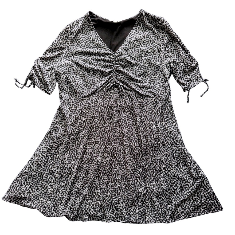 Lauren Conrad XXL Black‎ White Floral Ditsy 3/4 sleeve Maternity Dress